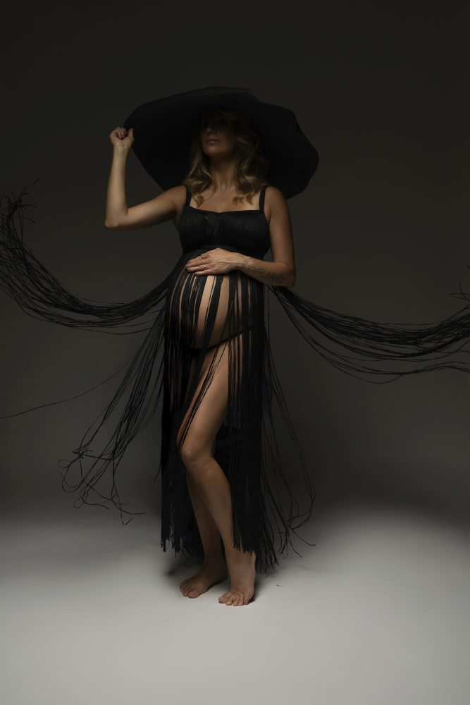 Editorial style pregnancy portrait