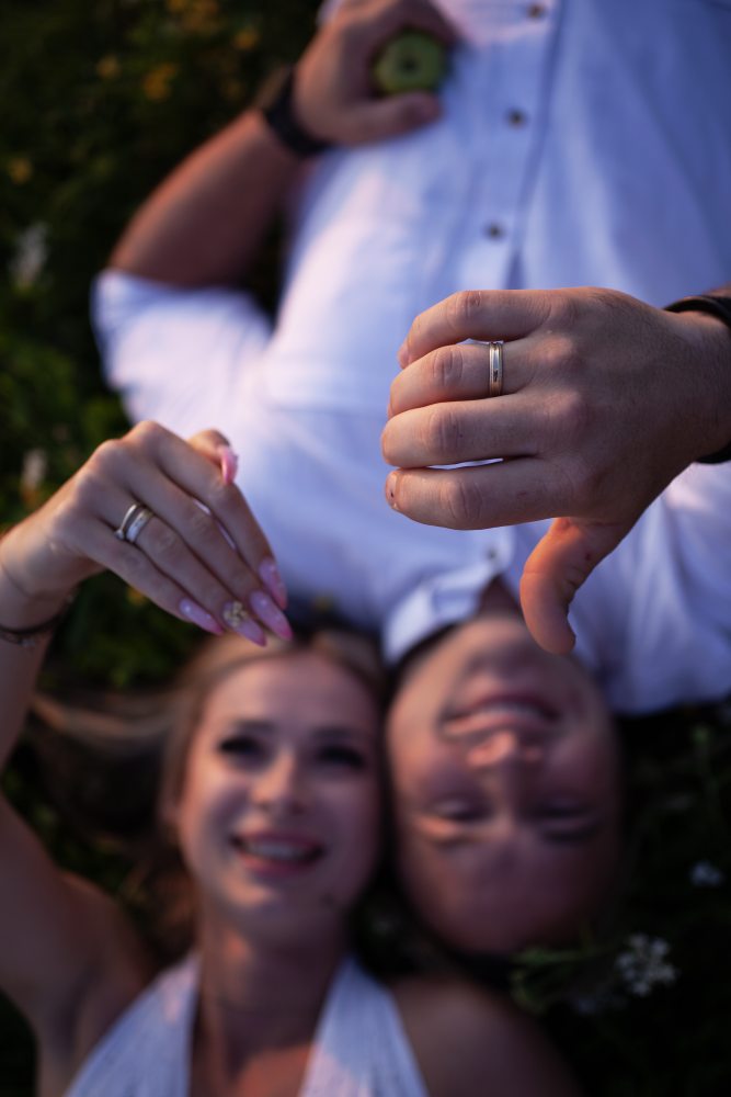 Intimate couple connection portrait