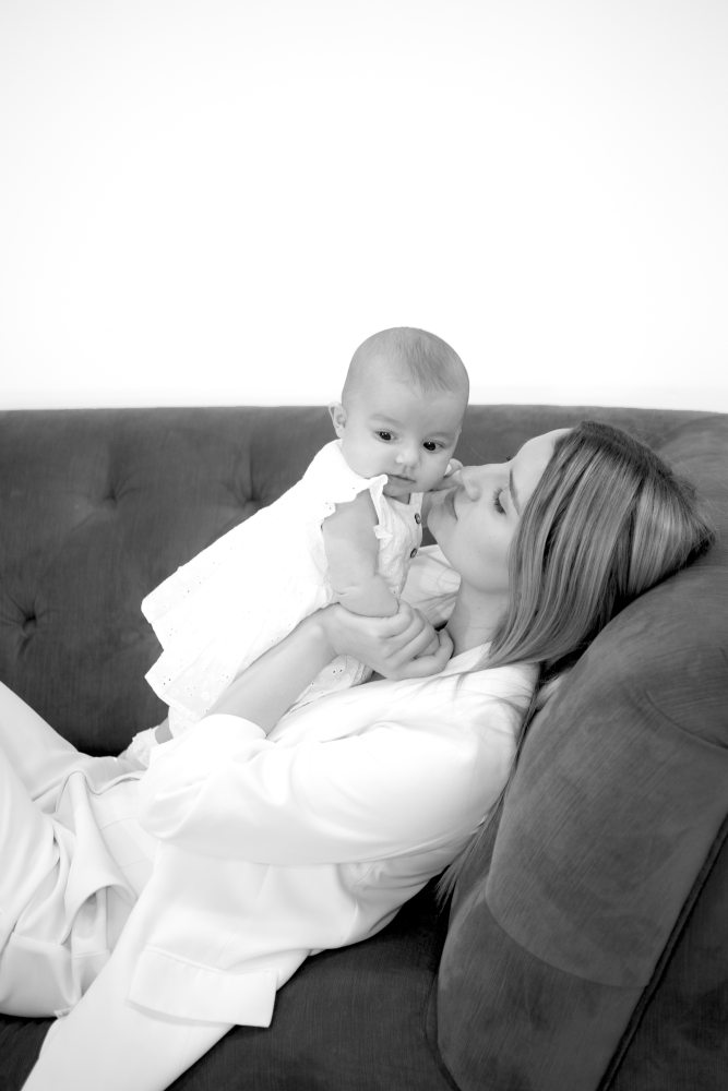 Family warmth and laughter in studio