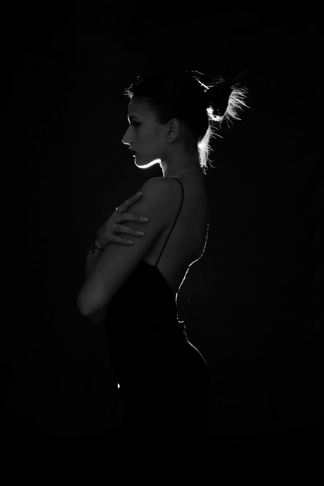 Classic monochrome woman portrait